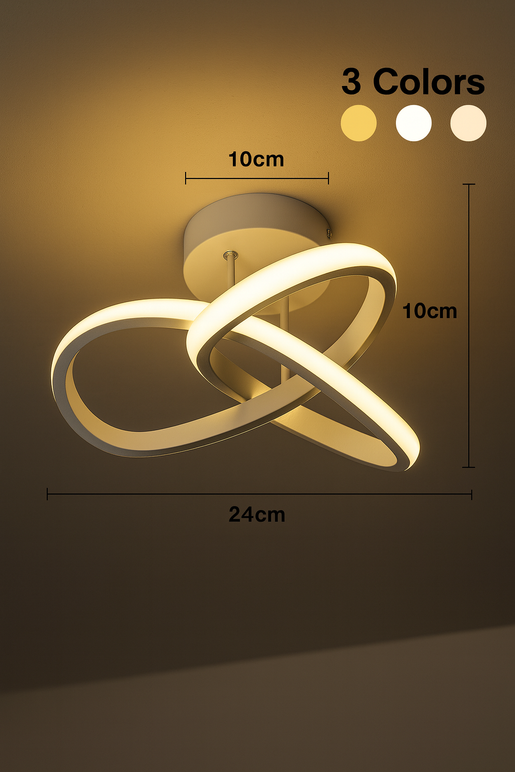 Nuvélle™ Infinity Modern LED Ceiling Light (Minimalist Art Decor)